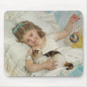 Sweet Young Girl leker med sitt sällskapsdjur (Mun Musmatta