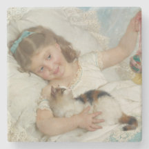 Sweet Young Girl leker med sitt sällskapsdjur (Mun