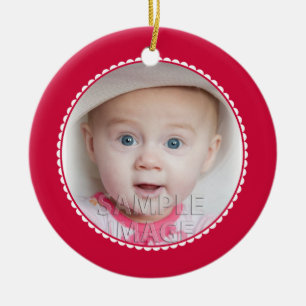 SweetBabyCarrots Babys Första julen Red Julgransprydnad Keramik