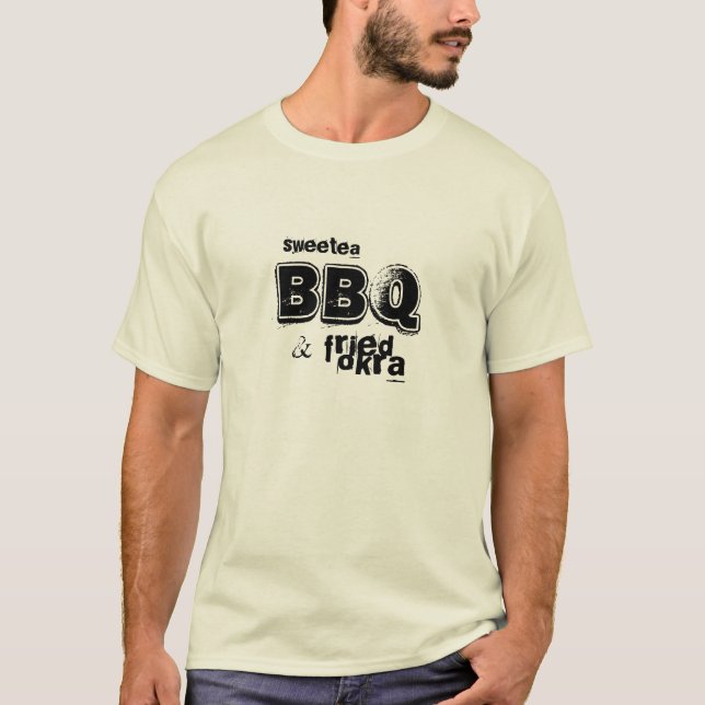 sweetea, BBQ & stekt okra T Shirt (Framsida)