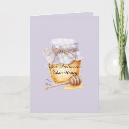 Sweeter Than Honey Lavender Jar Love Kort