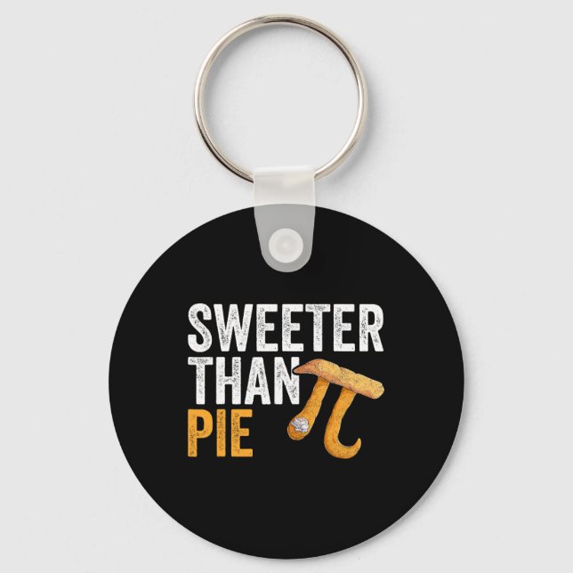 Sweeter Than Paj Math Geek Teacher 3.14 Pi Day Nyckelring (Framsida)