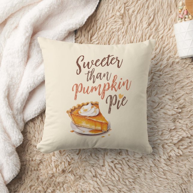Sweeter Than Pumpkin Paj - Fall Pumpkin Spice Paj Kudde (Filt)
