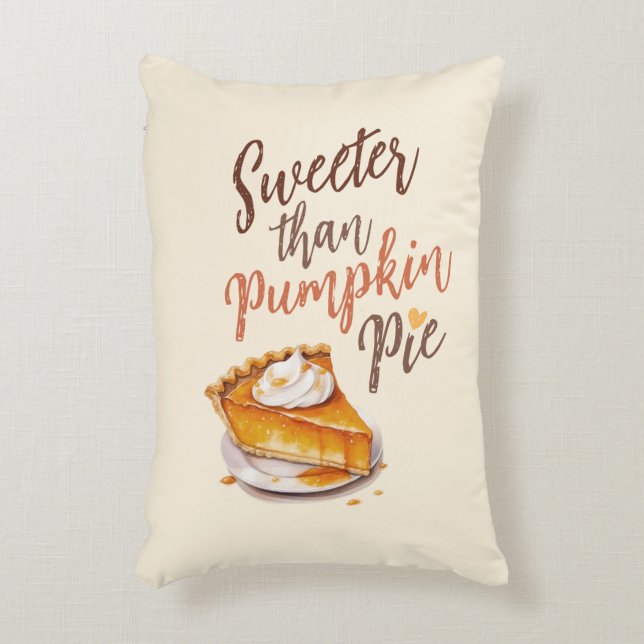 Sweeter Than Pumpkin Paj - Fall Pumpkin Spice Paj Prydnadskudde (Framsidan(Vertikal))