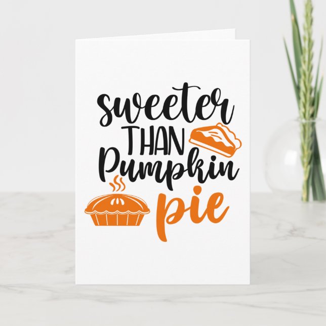 Sweeter Than Pumpkin Paj Kort (Framsida)