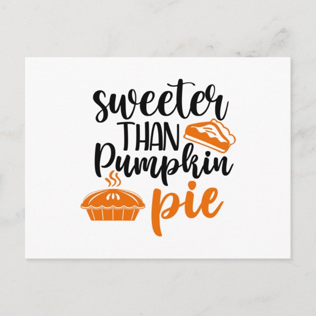 Sweeter Than Pumpkin Paj Vykort (Framsida)