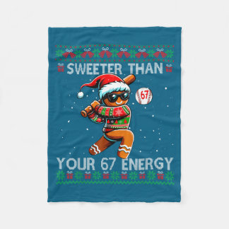 Sweeter Than Your 67 Energy Gingerbread Baseball C Fleecefilt