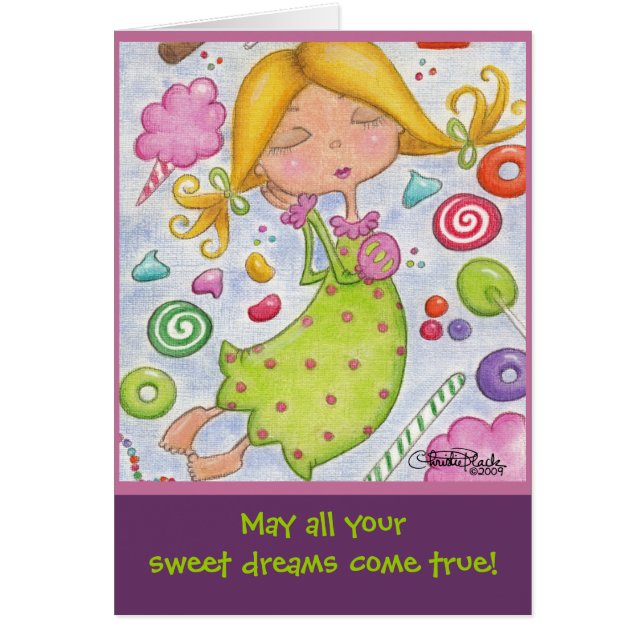 Sweetest Dreams Hälsningskort (Framsidan)
