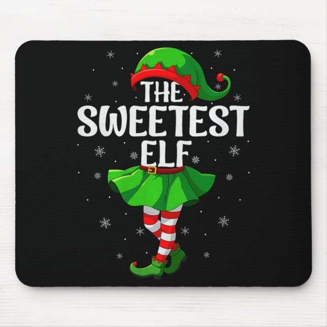 Sweetest Elf Christmas Girls Women Elf Squad Xmas  Musmatta (Framsidan)