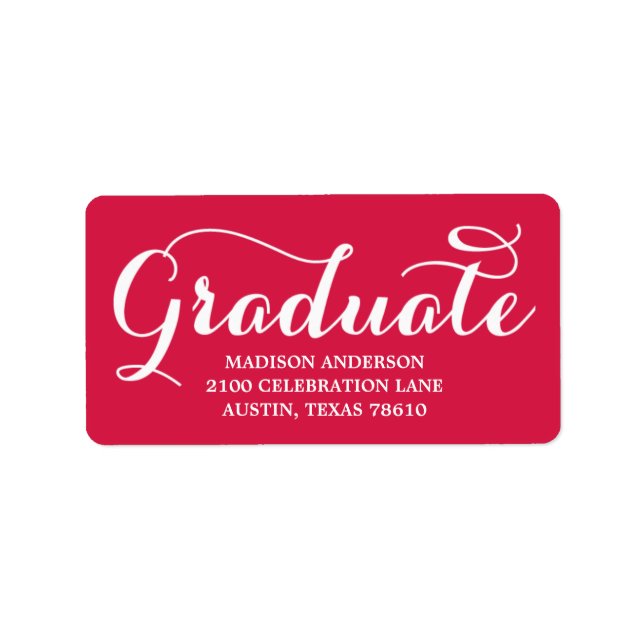 Sweetest Grad | Adressetikett för Studenten (Framsidan)