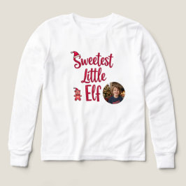 Sweetest Little Elf | Personalized Baby Photo  T Shirt