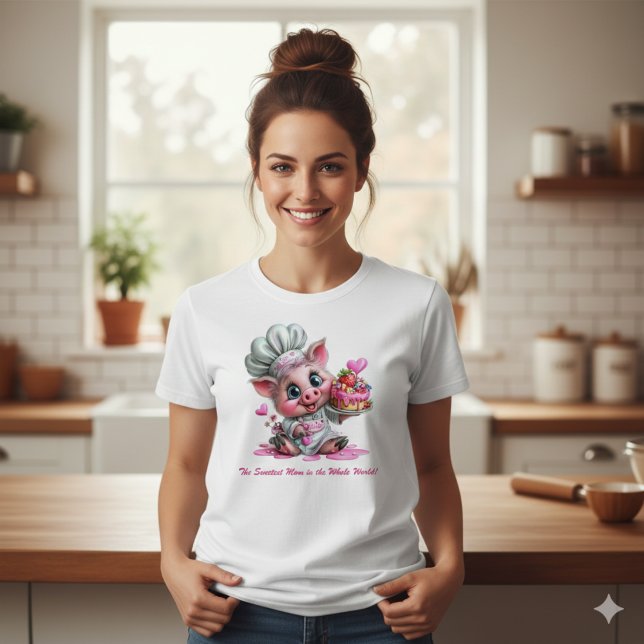 Sweetest Mom Pig Chef Women's T-Shirt (Skapare uppladdad)