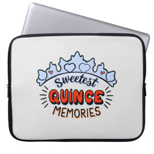 Sweetest Quince Memories Enchanting Quinceañera Laptop Fodral