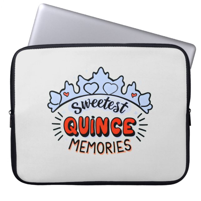 Sweetest Quince Memories Enchanting Quinceañera Laptop Fodral (Framsidan)