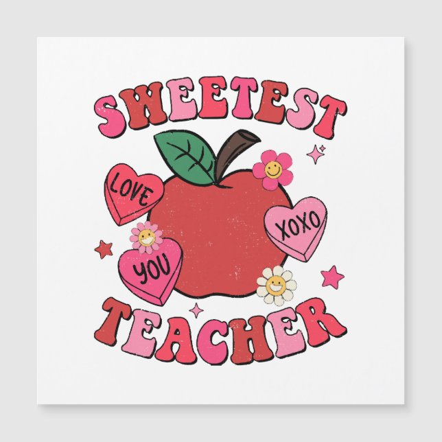 Sweetest Teacher Valentines day Hearts (Framsida)