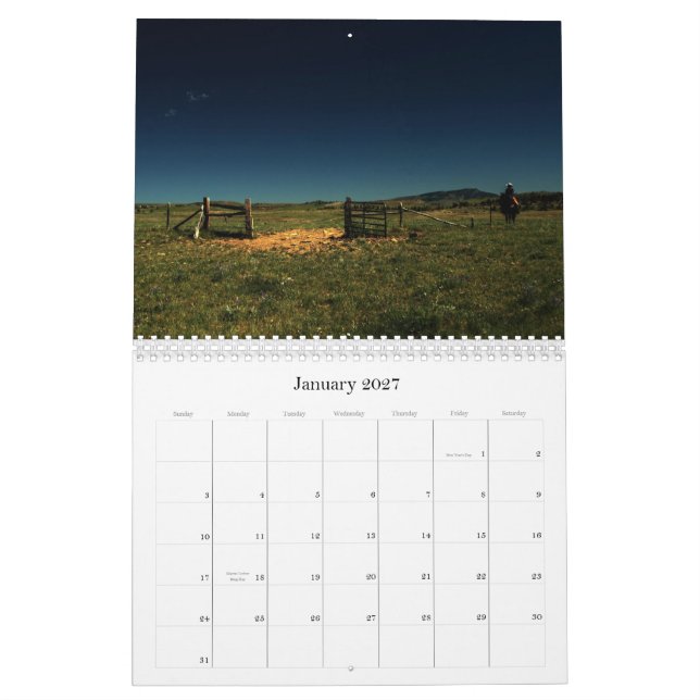 Sweetgrass ranch kalender (Jan 2027)