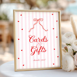Sweetheart Baby Shower Cards & Gifts Sign Poster