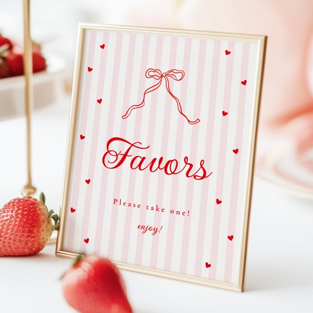 Sweetheart Baby Shower Favors Sign Poster (Skapare uppladdad)