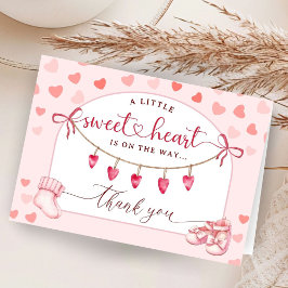 Sweetheart Baby Shower Folded Thank You Cards Tack Kort