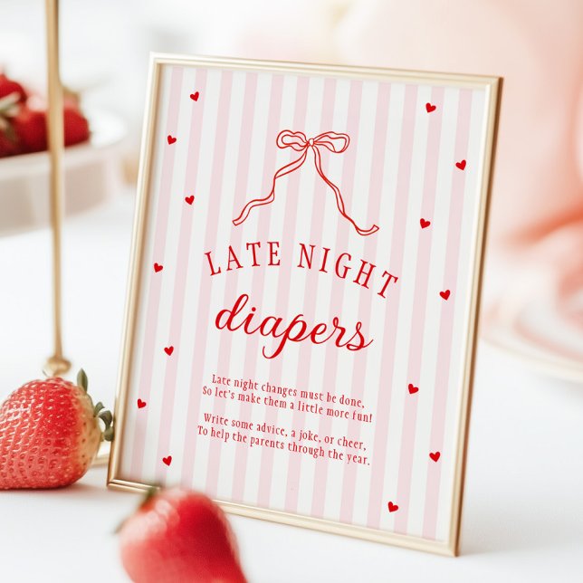 Sweetheart Baby Shower Late Night Diapers Poster (Skapare uppladdad)