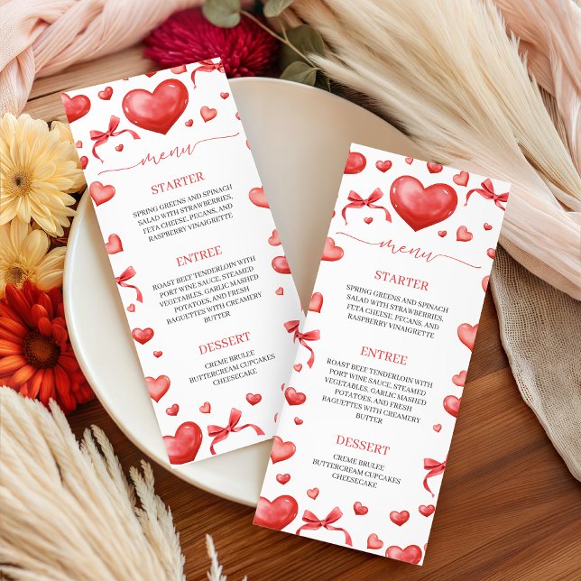 Sweetheart Baby Shower Menu Card Meny (Skapare uppladdad)