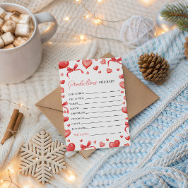 Sweetheart Baby Shower Predictions Card Inbjudningar