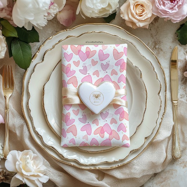 Sweetheart Baby Shower Valentine  Pappersservett (Sweetheart Valentine,baby shower,party birthday,baby shower invitation,baby shower napkins,thank you)