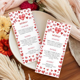 Sweetheart Birthday Party Menu Sign Meny