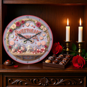 Sweetheart Candy Company Alla hjärtans dag Stor Klocka