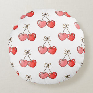 Sweetheart Cherries Rund Kudde