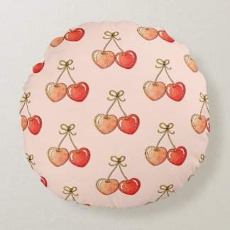 Sweetheart Cherries Rund Kudde