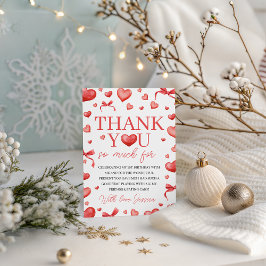 Sweetheart First Birthday Thank You Inbjudningar