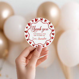 Sweetheart Heart Thank You Favor Tags Gåvor Etiketter