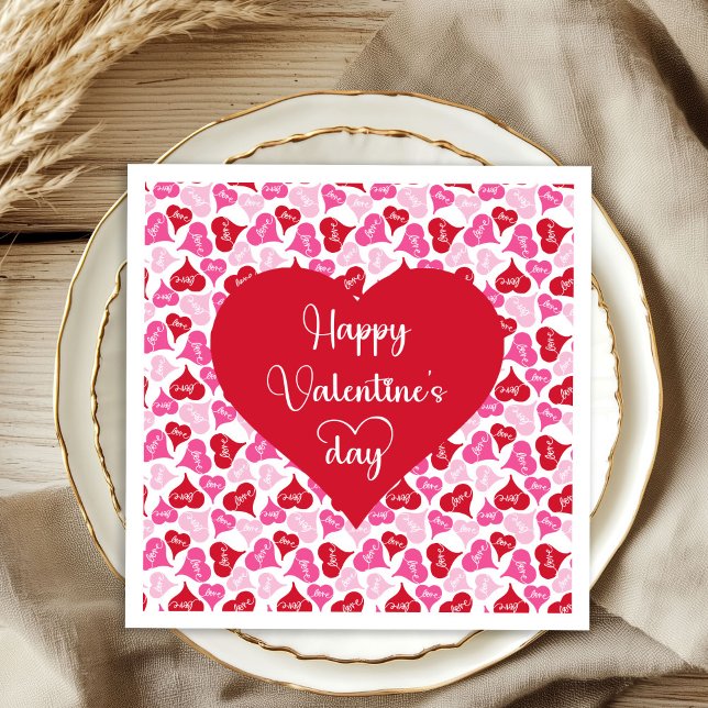 Sweetheart Hearts Napkins Valentine Table Decor Pappersservett (Sweetheart Hearts Napkins Valentine Table Decor)