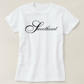 "Sweetheart" klassisk chic estetisk stil skrift T Shirt