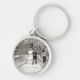Sweetheart. Rund Silverfärgad Nyckelring