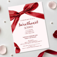 Sweetheart Soiree Elegant Bow Valentines Day Party