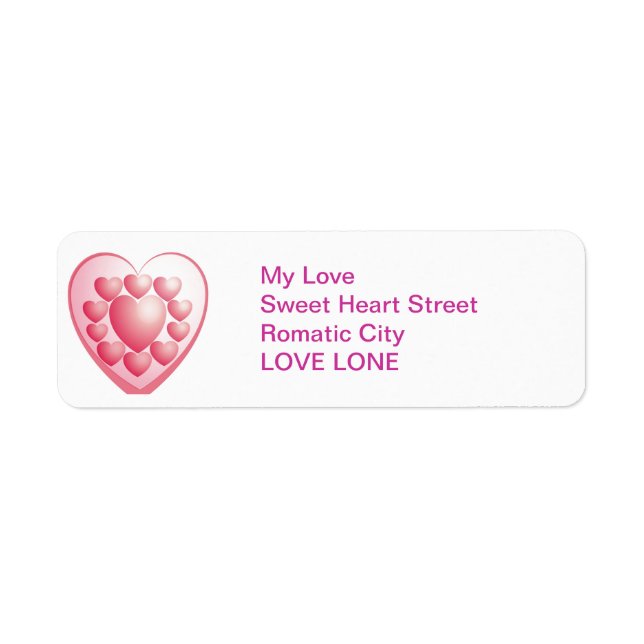 SweetHeart SWEET HEART Returadress Etikett (Framsidan)