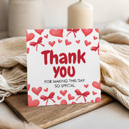 Sweetheart Thank You Favor Tag Gåvor Etiketter