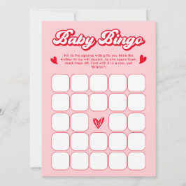 Sweetheart Valentine Baby Shower Baby Bingo Game Inbjudningar