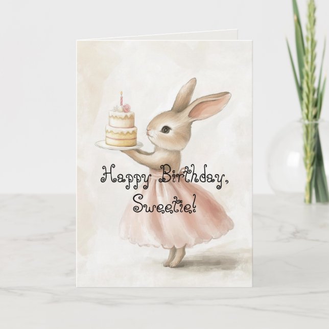SWEETIE BIRTHDAY CARD TACK KORT (Framsida)