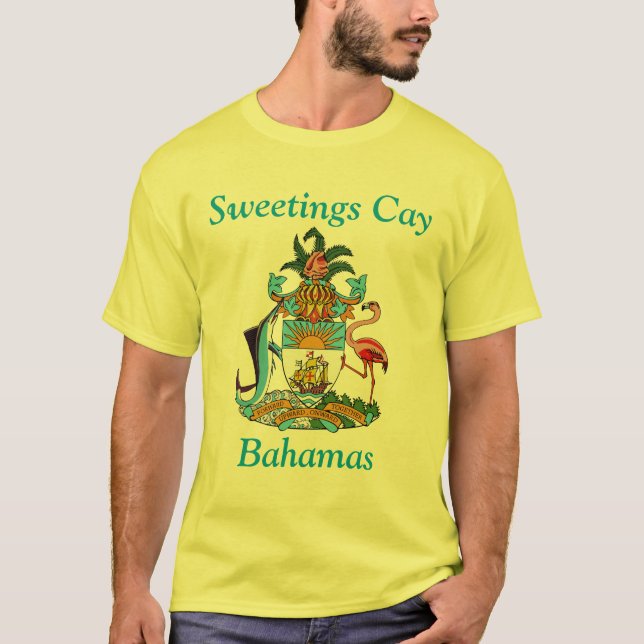 Sweetings Cay, Bahamas med Jacka av Arm Tee (Framsida)