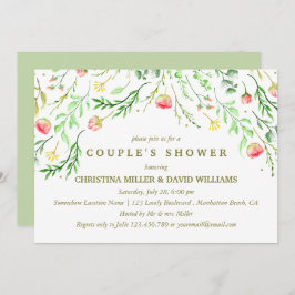 Sweetly Romantic | Blommigt Bröllop Clouple Shower Inbjudningar