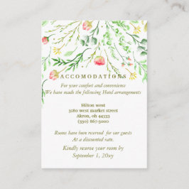 Sweetly Romantic | Inkvartering i Blommigt Bröllop Tilläggskort