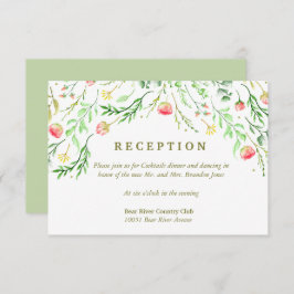 Sweetly Romantic | Mottagning av Blommigt bröllop Inbjudningar