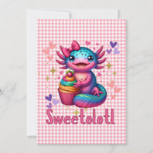 Sweetolotl Vibes Axolotl Cuteness Älskare Inbjudningar