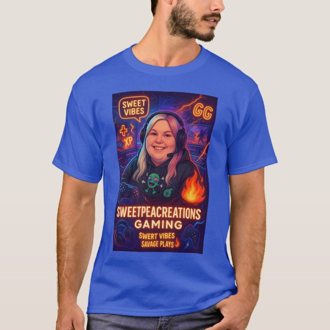 Sweetpeacreations spelvän rolig t shirt (Framsida)