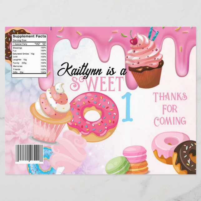 Sweets Birthday Chip Bag Reklamblad (Framsidan)