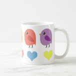 SweetTweet Kaffemugg<br><div class="desc">Enkel illustration av vissa färgstarka fåglar</div>