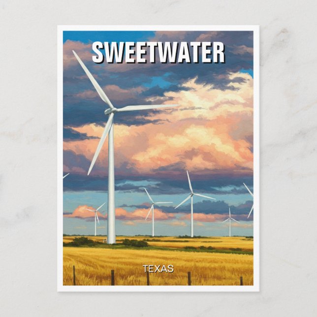 Sweetwater Texas Travel Vykort (Framsida)